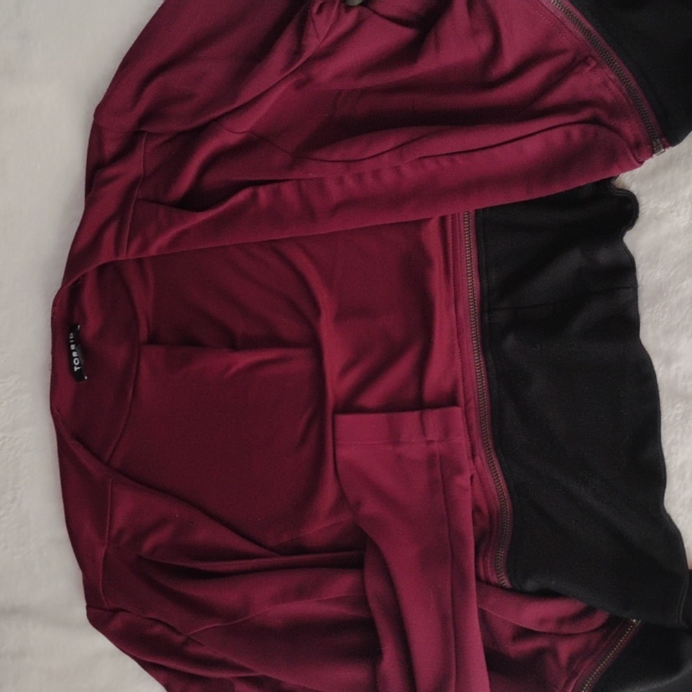 Torrid Deep Red Open Front Blazer